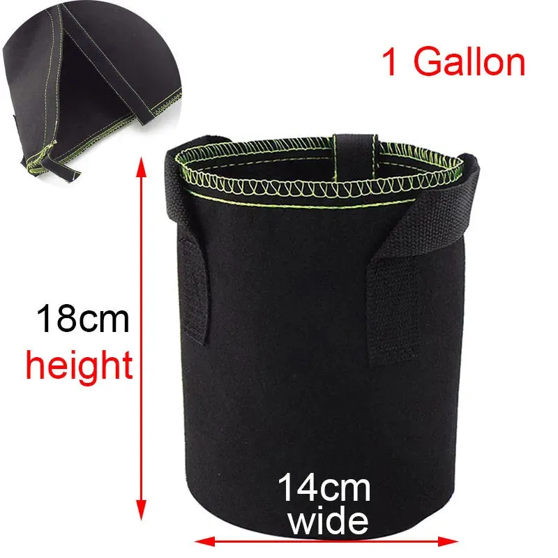 1 2 3 gallon Plant starter Grow Bags seed Nursery pots Veg flower Transplant planting Self-Adhesion Fabric Garden Cultivation a1