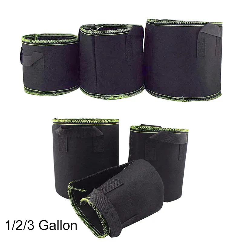 1 2 3 gallon Plant starter Grow Bags seed Nursery pots Veg flower Transplant planting Self-Adhesion Fabric Garden Cultivation a1