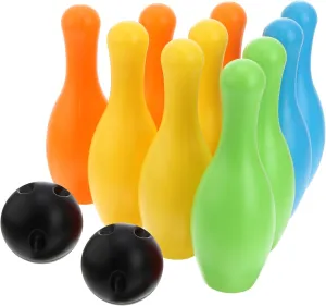 1 Set Bowling Toss Bowling Pin and Ball Game for Durable Material for Family Gatherings and Parties Random Color