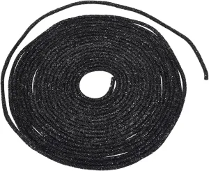 10 Yards Sequins PVC Ropes 5mm, Black Tubular Synthetic Rubber Cord Tube Sequin Trimming Bling Shiny Sequins Rope for Wedding Dress Costume Hair Accessory