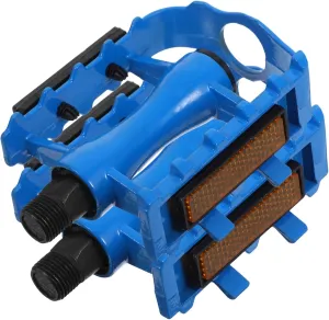 1Pair Aluminum Alloy Mountain Bike Platform Pedals with Slip Spikes Blue Cycling Accessory for Enhanced Grip and Safety Road and Trail