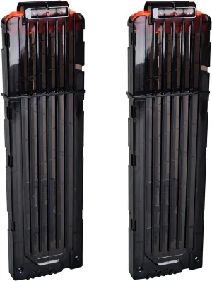 2 Pack 18-Dart Quick Reload Clip Magazine for Nerf N-Strike Elite Series (Black)