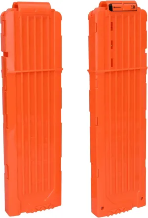 2 Pack 18-Dart Quick Reload Clip Magazine for Nerf N-Strike Elite Series (Orange)