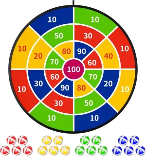 29" Large Dart Board for Kids, Boys Toys Dartboards with 20 Velcro Sticky Balls, Indoor & Outdoor Sport Fun Party Play Game Toys, Birthday Gifts for Boys Girls 3 4 5 6 7 8 9 10 11 12 Years Old