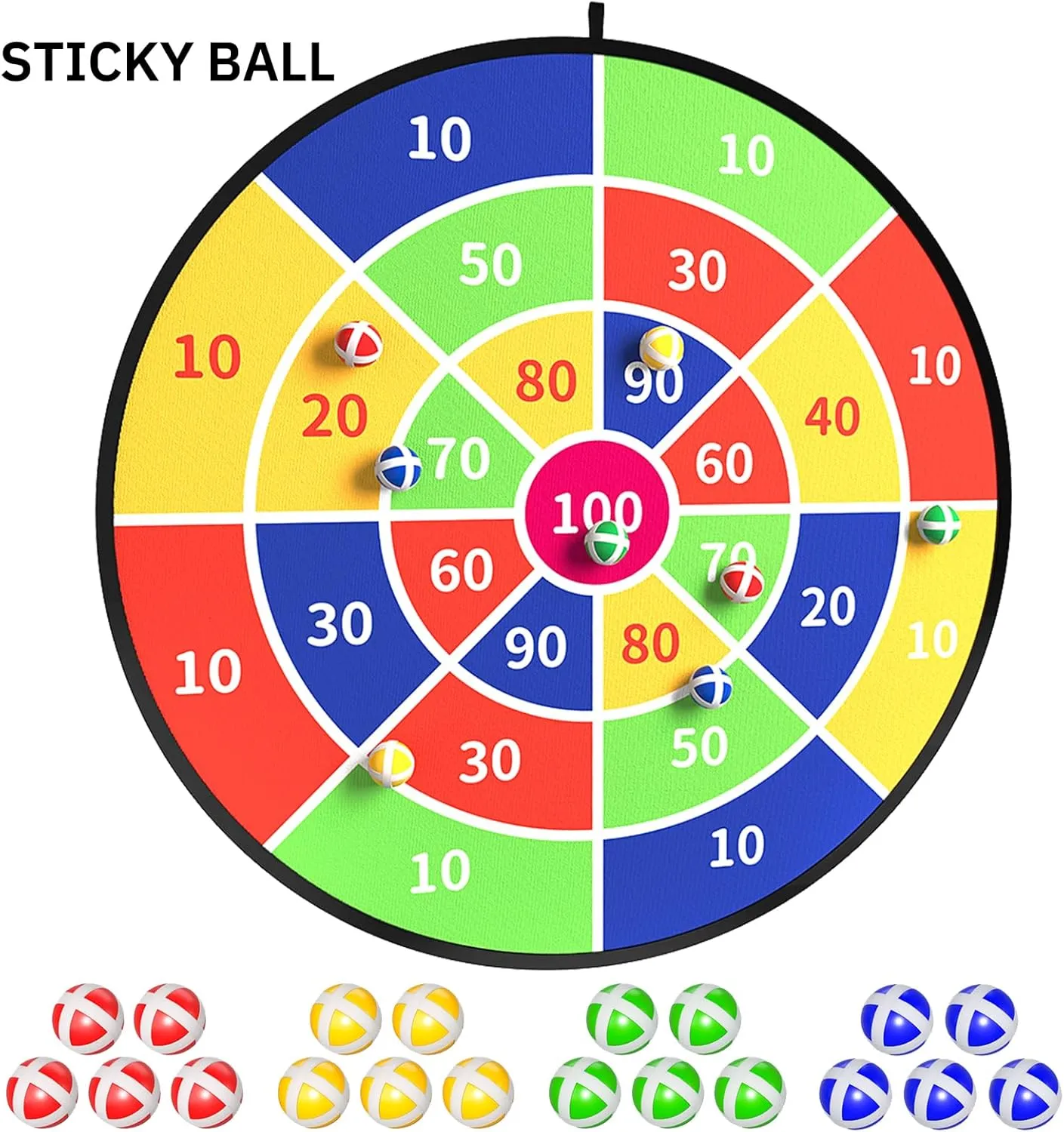 29" Large Dart Board for Kids, Boys Toys Dartboards with 20 Velcro Sticky Balls, Indoor & Outdoor Sport Fun Party Play Game Toys, Birthday Gifts for Boys Girls 3 4 5 6 7 8 9 10 11 12 Years Old