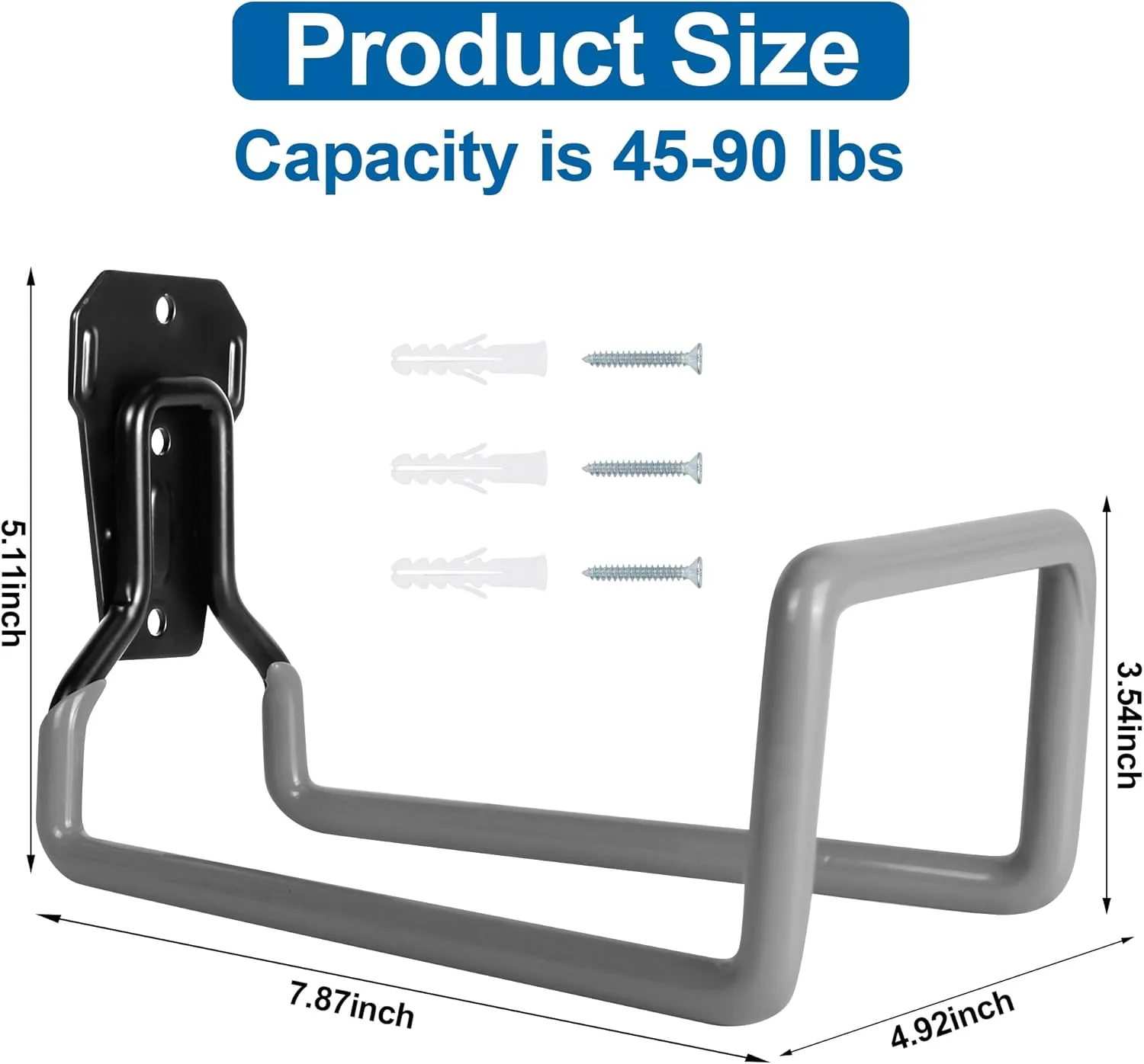 2PCS Water Hose Holder Wall Mount - Metal Hose Hanger Garden Hose Rack Heavy Duty Hose Storage for Outside Water Hose