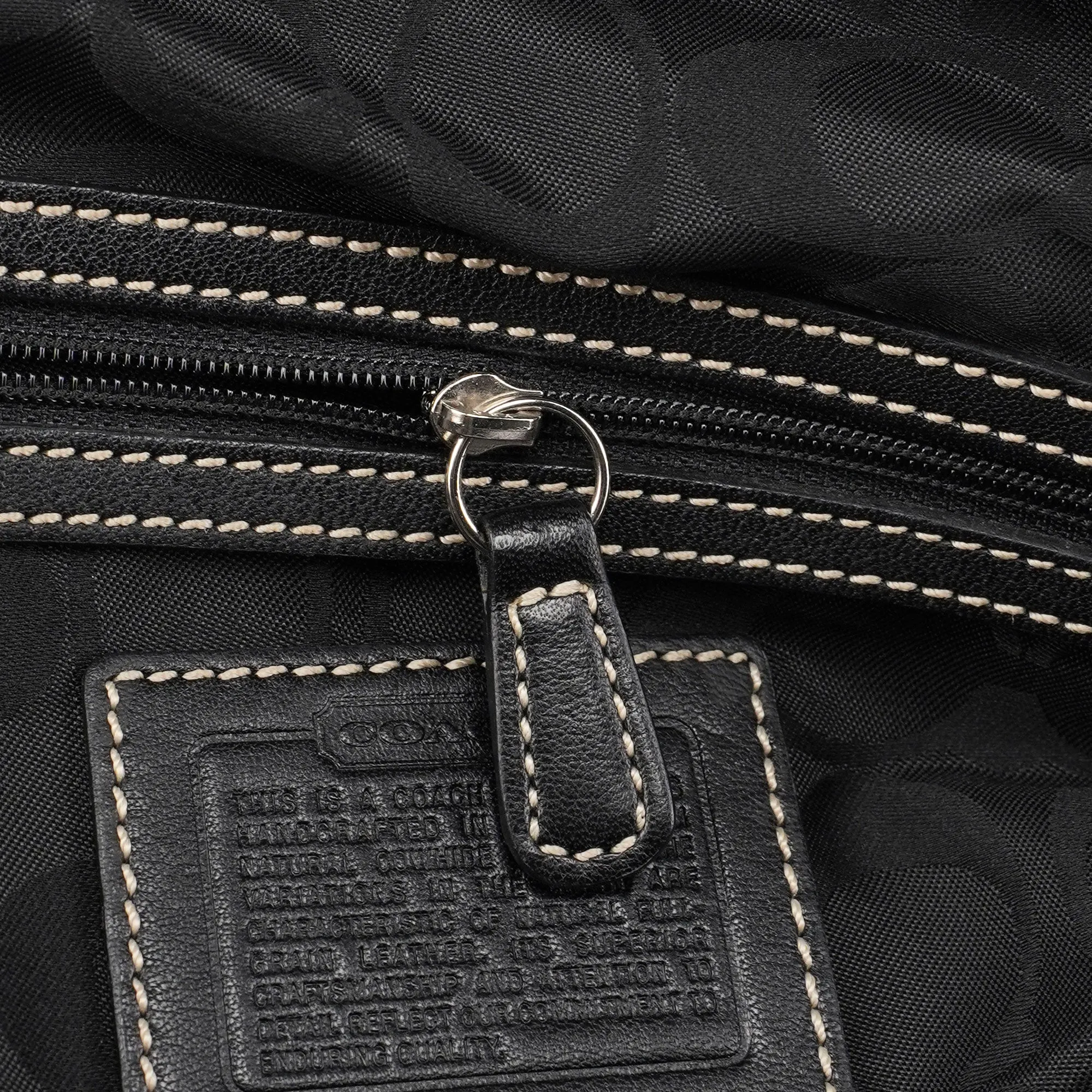 3651 Black Leather Hobo Shoulder Bag