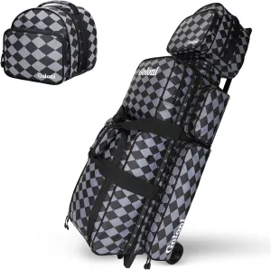 4 Ball Bowling Bags with Wheels,3 Ball Bowling Bag   1 Ball Tote,Separate Shoe Compartment for Shoes (Up To US Men Size 16)