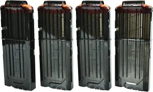 4 Pack 12-Dart Quick Reload Clip Magazine for Nerf N-Strike Elite Series (Black)