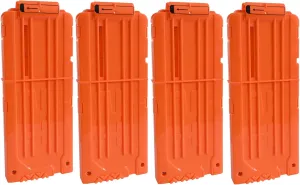 4 Pack 12-Dart Quick Reload Clip Magazine for Nerf N-Strike Elite Series (Orange)