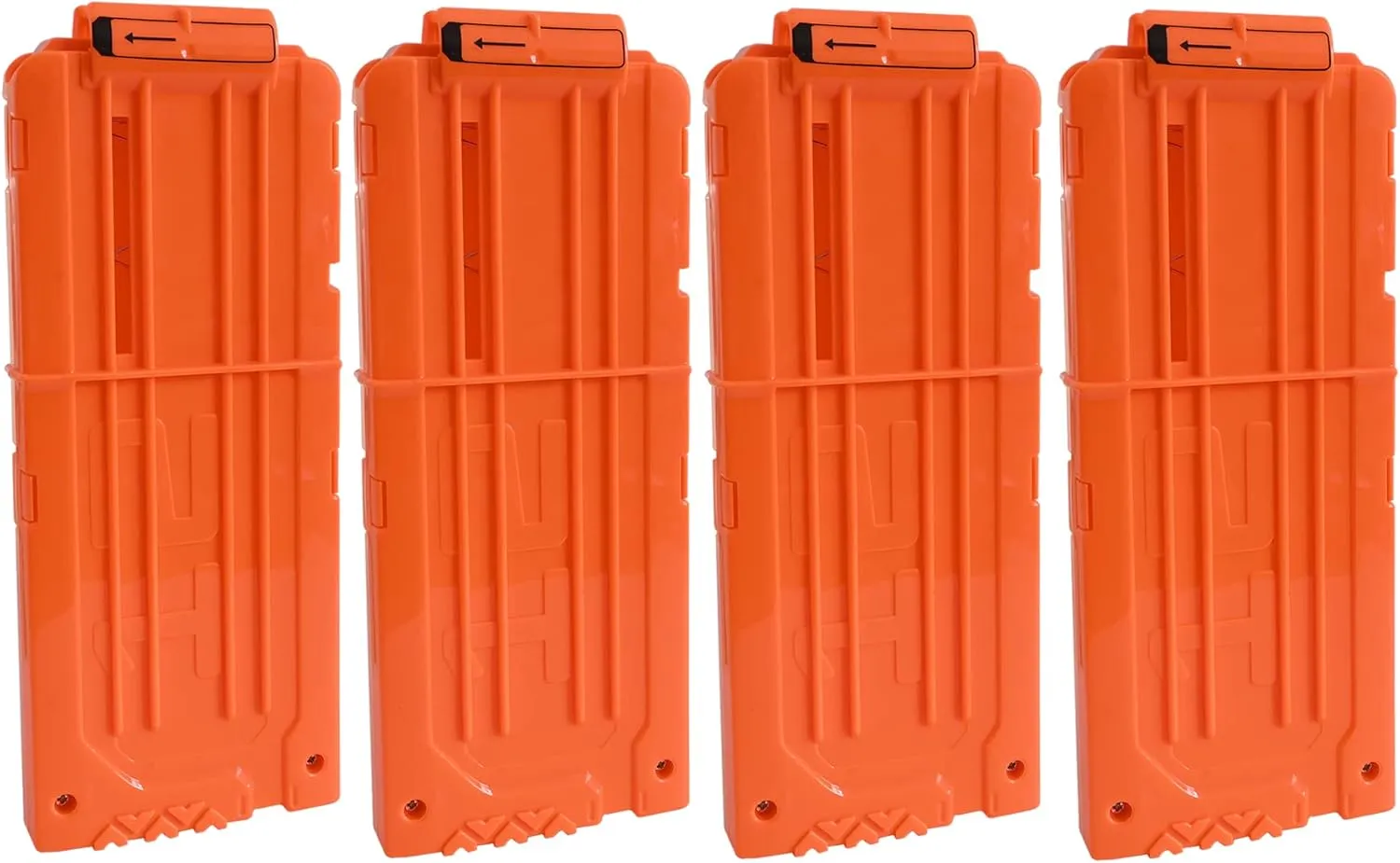 4 Pack 12-Dart Quick Reload Clip Magazine for Nerf N-Strike Elite Series (Orange)