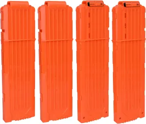4 Pack 18-Dart Quick Reload Clip Magazine for Nerf N-Strike Elite Series (Orange)