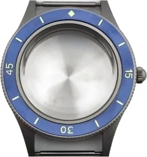 40mm Silver Sterile Case Ceramic Bezel Dome Sapphire Glass Fits NH35 NH36 Movement Watch case