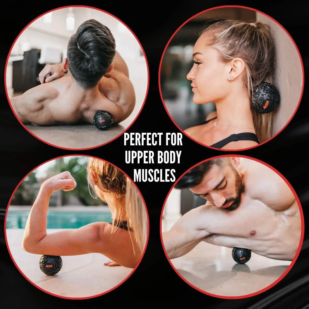 4KOR Massage Balls for Trigger Point Therapy - Myofascial Release Ball - Muscle Relief for Back, Neck, Shoulder, Foot Pain - Fitness Massage Balls for Mobility - Deep Tissue Release Ball