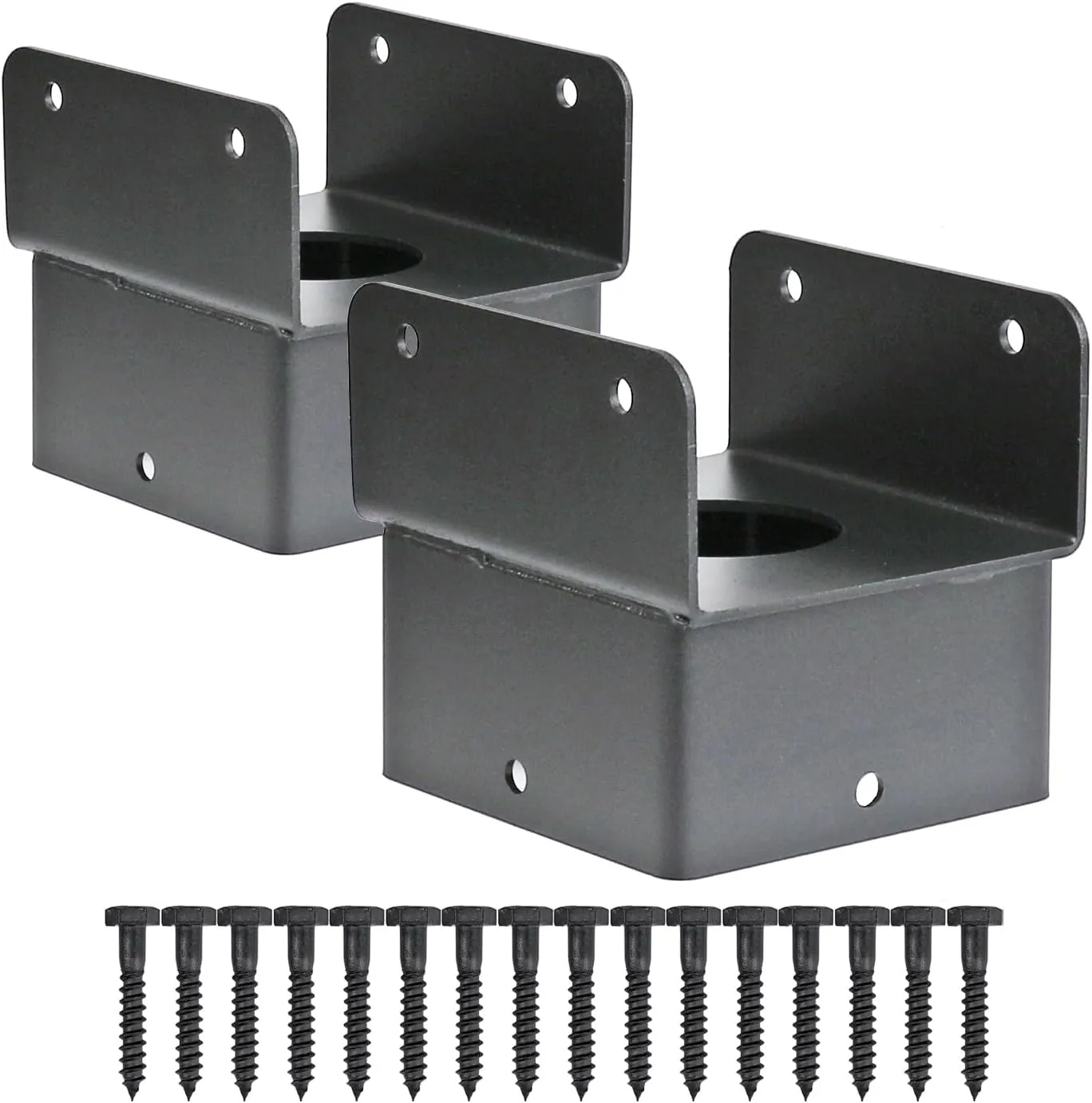 4x4 Post Anchor Connector (2 Pack), Stainless Steel Tie Bracket for 4x4 and 4x6 Wood Posts, Supporting Wood Beams