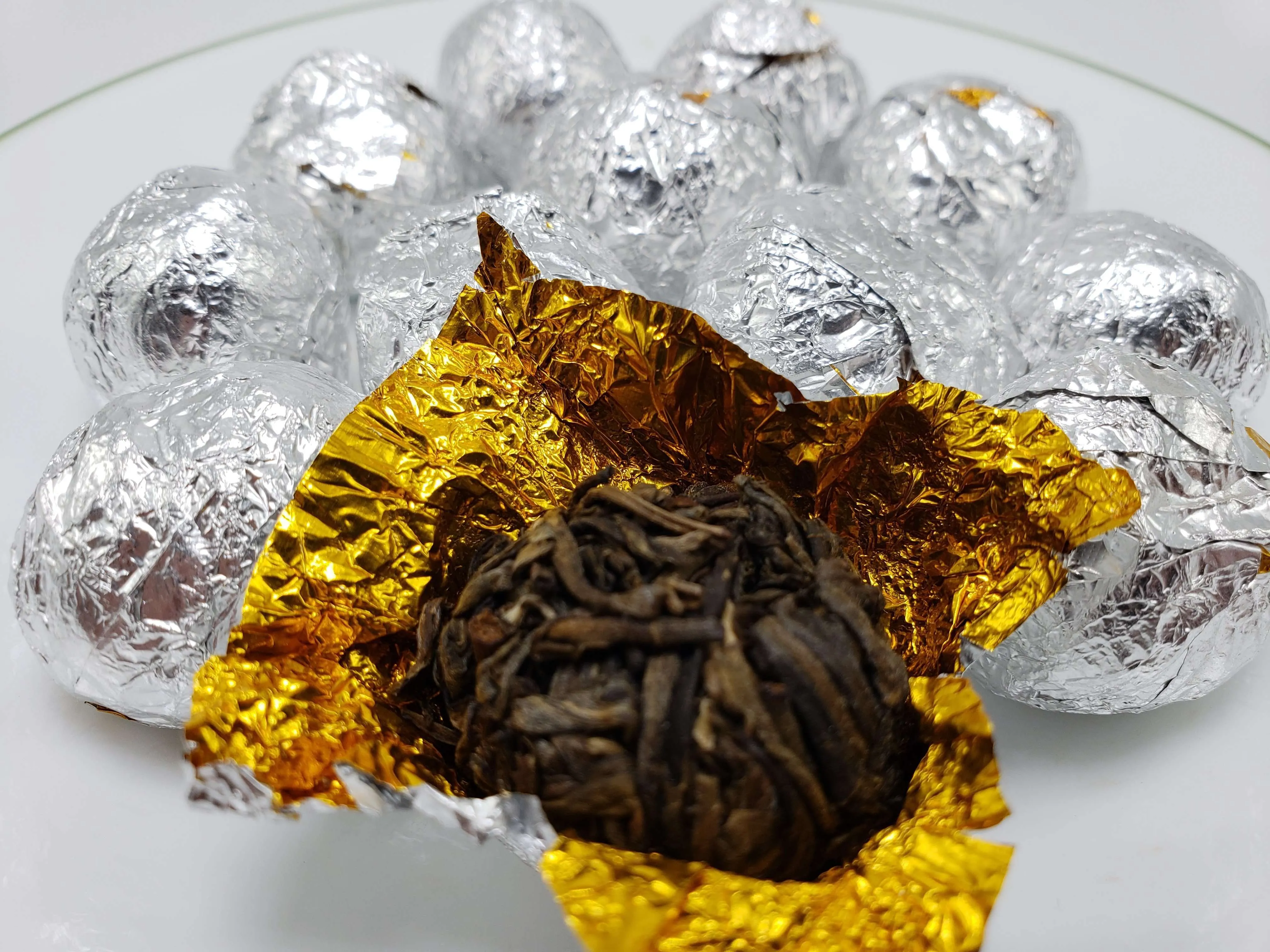 500 Year-Old Ancient Tree Pu'er Dragon Pearl Tea Ball Non-fermented (raw tea)