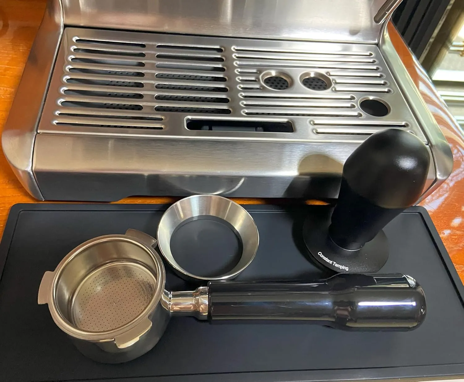 51mm Bottomless Portafilter Compatible with DeLonghi EC680 and EC685 Espresso Machine Stainless Steel Portafilter Along with Espresso Filter Basket Coffee Bottomless ABS Plastic