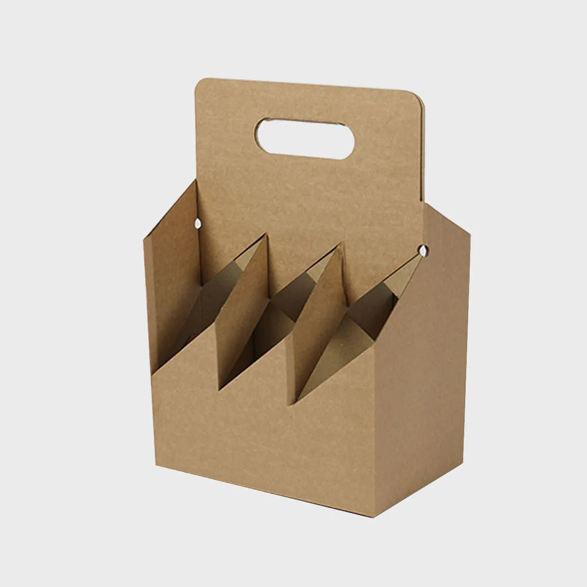 6 beer bottle kraft carry crate