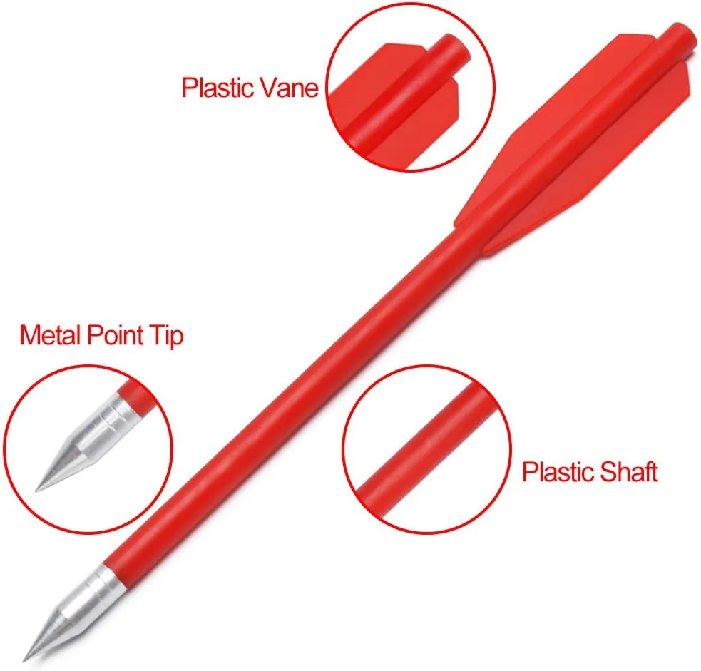60PCS 6.3 Inch 50-80LB Mini Archery Crossbow Bolts Set with Sharp Metal Tip, Reusable Durable Arrow Dart for Shooting Target Practice, Small Hunting Game, Outdoor Fishing