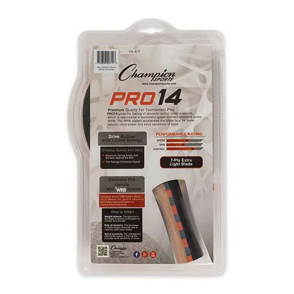 7-Ply Pips In Rubber Face Table Tennis Paddle