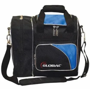 900Global 1 Ball Single Deluxe Tote Bowling Bag Blue Black