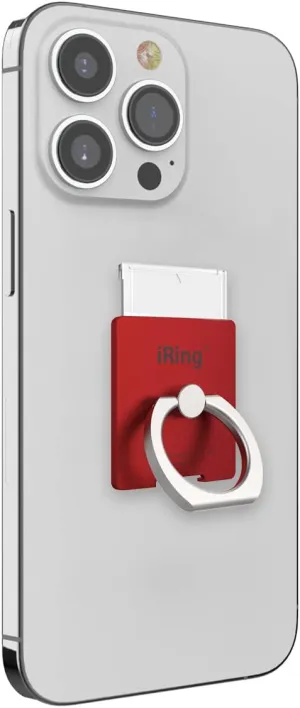 AAUXX Oaks UMS-IR09ILRD2 iRing LINK2 Ring Stand MagSafe Wireless Charging Smartphone Ring, Red
