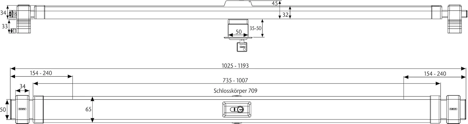 ABUS Bolt for Home and Apartment Doors PR2700, 490873