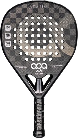 ACA Padel Atrium, 18K Carbon Faces, Progressive Fusion Eva Rubber, Drop Shape, Carbon Frame, 3D Finish.