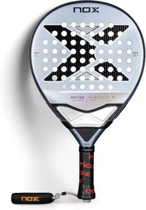 Agustin Tapia 2025 Pro Series Teardrop Padel Racket | Smartstrap Technology | HR3 Core Fiber Glass Silver Face