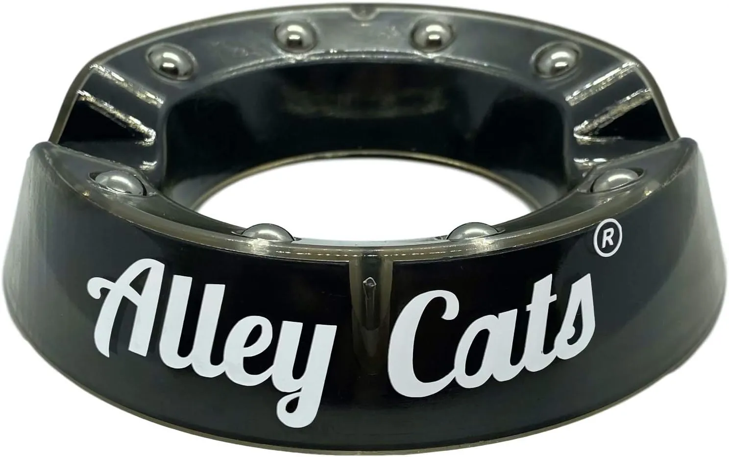 Alley Cats Bowling Ball Cup Stand | Ball Bearing Holder | Bowling Accessories Cleaner | Spinning Compatible with Brunswick Storm Hammer etc | Ring Cleaning Display Rack | Bowling Ball Spinner Stand