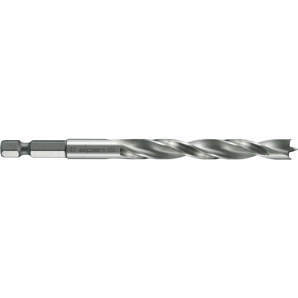 Alpen HSS Profi Holz med 1/4 tums sexkants fäste Ø 3/4/5 mm