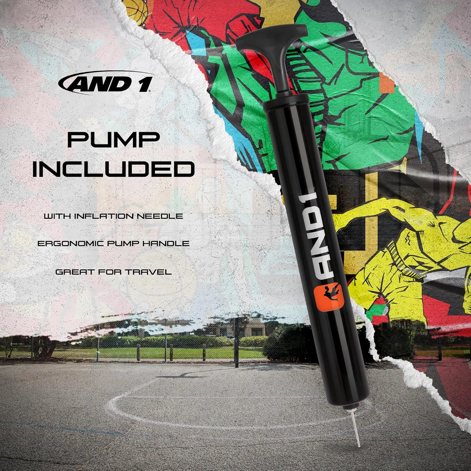 AND1 Chaos Basketball: Official Regulation Size 7 (29.5 inches) Rubber - Deep Channel Construction Streetball, Made for Indoor Outdoor Basketball Games