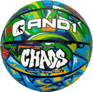 AND1 Chaos Rubber Basketball: Official Regulation Size 7 (29.5 inches) Rubber Basketball - Deep Channel Construction Streetball, Made for Indoor Outdoor