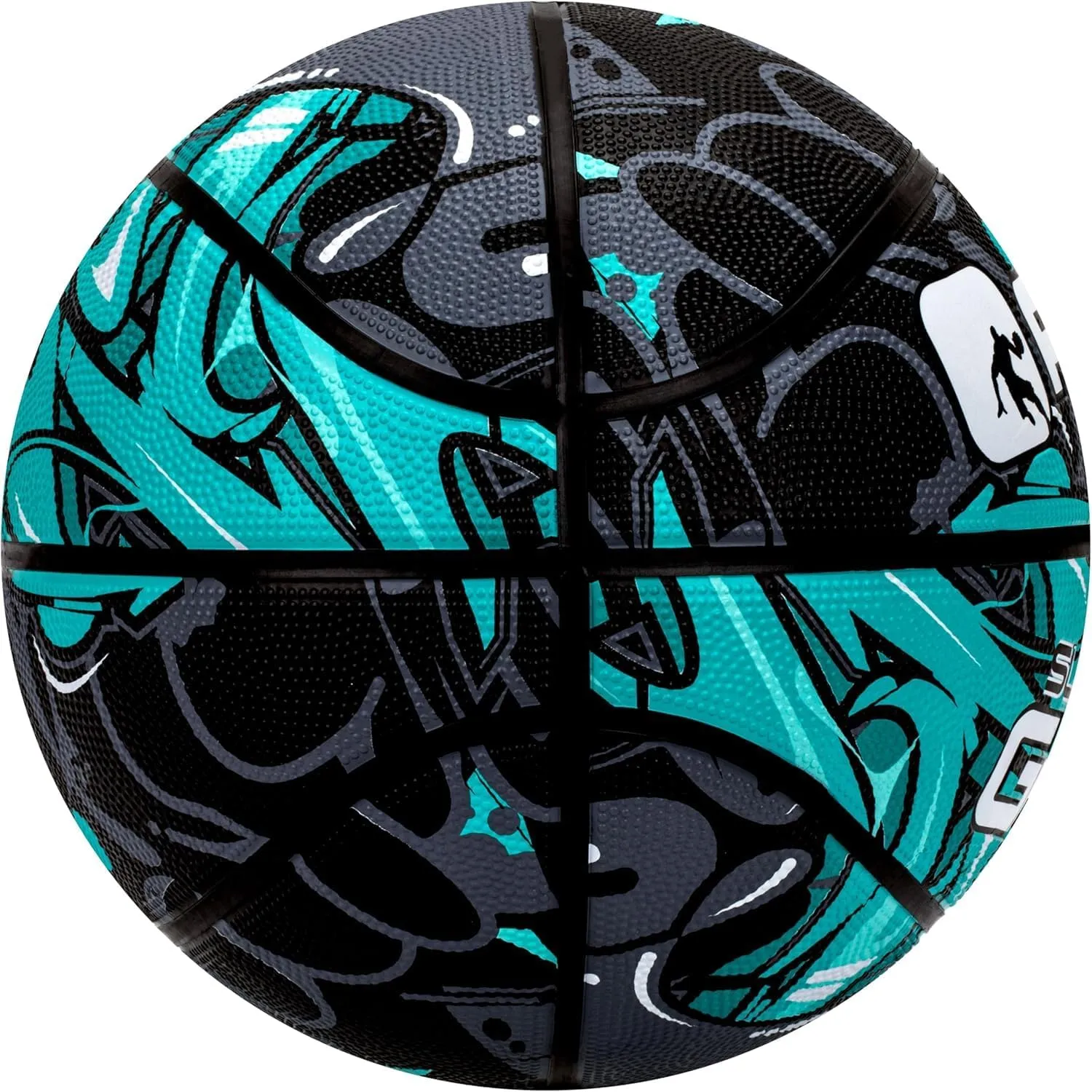 AND1 Supreme Grip Official Regulation Size 7 (29.5 inches) Rubber Basketball - Deep Channel Construction Streetball, Made for Indoor Outdoor Games