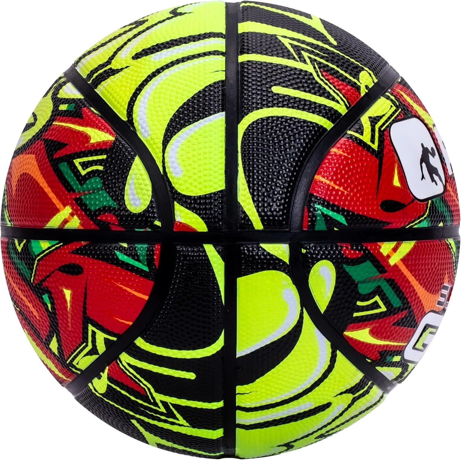 AND1 Supreme Grip Official Regulation Size 7 (29.5 inches) Rubber Basketball - Deep Channel Construction Streetball, Made for Indoor Outdoor Games