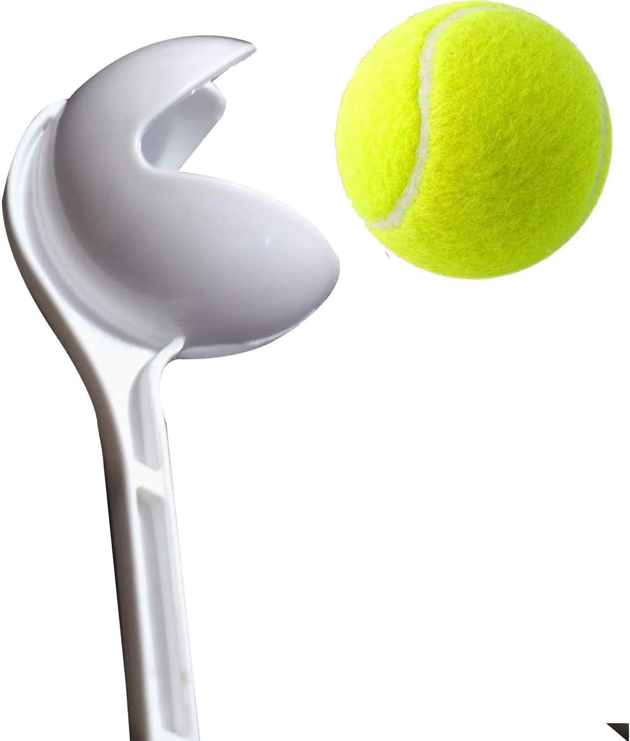AnNafi Speed Arm Cricket Practice Launcher & Ball Pickup | Dog Thrower | Fetch & Fold Set | Cricket Equipment (With Tennis Ball, White)