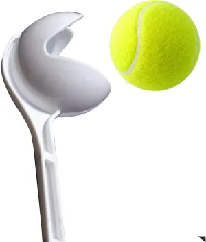 AnNafi Speed Arm Cricket Practice Launcher & Ball Pickup | Dog Thrower | Fetch & Fold Set | Cricket Equipment (With Tennis Ball, White)