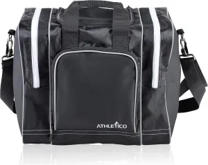 Athletico Bowling Bag for Single Ball - Single Ball Tote Bag With Padded Ball Holder - Fits a Single Pair of Bowling Shoes Up to Mens Size 14
