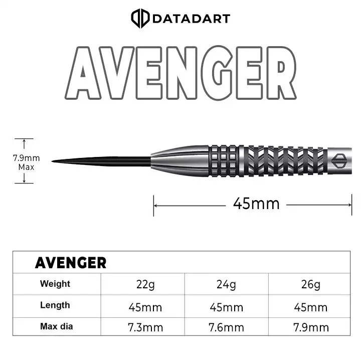 Avenger Steel Tip Darts - 90% Tungsten