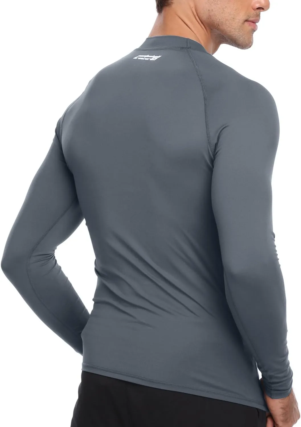 AXESEA Men Long Sleeve Rashguard UPF 50  Rash Guard Swim Shirt Athletic Swim Tops