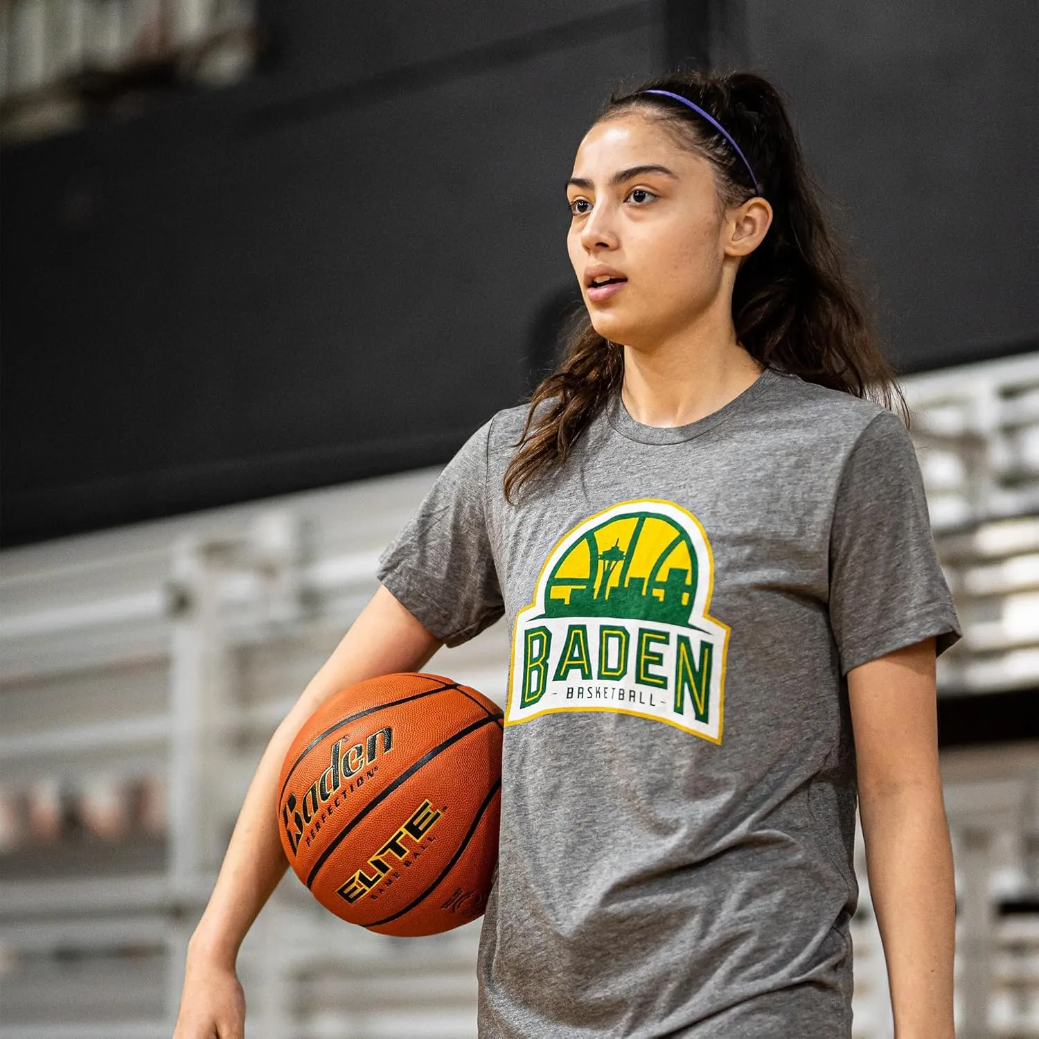 Baden Elite Indoor Game Composite Basketball - Official Size 6 & 7 | Premium Quality Composite Microfiber Cover for Superior Ball Control | Ideal for Indoor Games