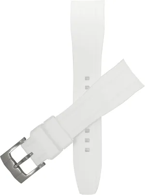 Bandini Silicone Watch Bands - Curved End - Soft Rubber Replacement Watch Straps - Waterproof - Stainless Steel Buckle - Many Colors - 18mm, 20mm, 22mm