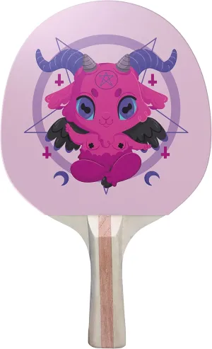 Baphomet Colorful Design Ping Pong Paddle, Premium 5 Ply Table Tennis Racket (Black on Back)