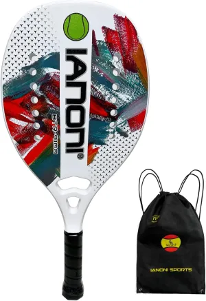 Beach Tennis Paddle Beach Tennis Racket Carbon Fiber with EVA Memory Foam Core Tennis Paddles