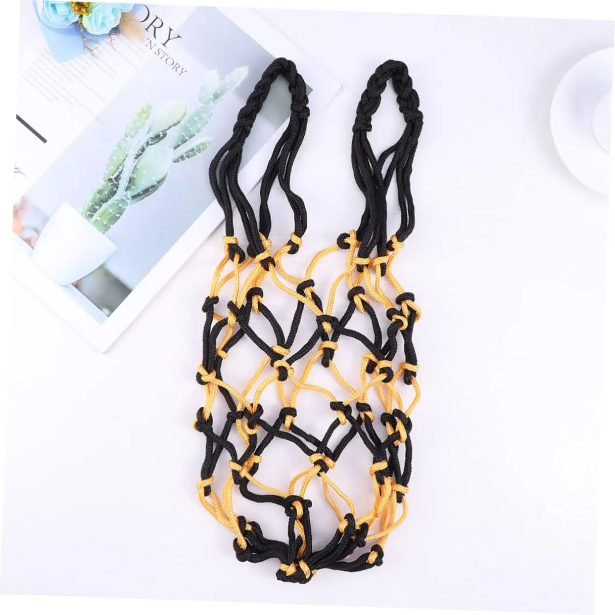 BESPORTBLE Nylon Soccer Carrier Ball Bag Soft Fleece Dust Draw Bags Chain Net The Tote Bag Draw Mesh Net Travel