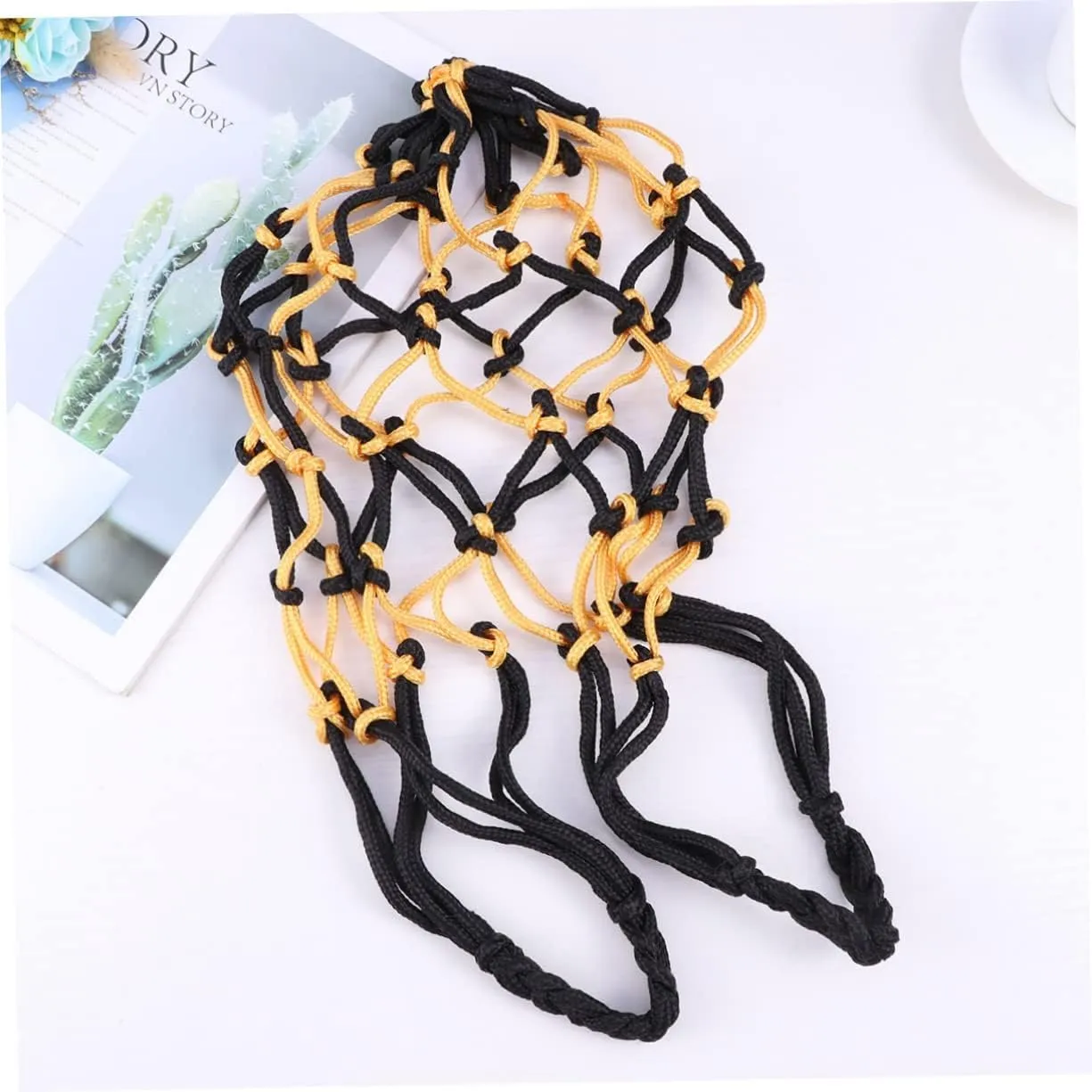 BESPORTBLE Nylon Soccer Carrier Ball Bag Soft Fleece Dust Draw Bags Chain Net The Tote Bag Draw Mesh Net Travel