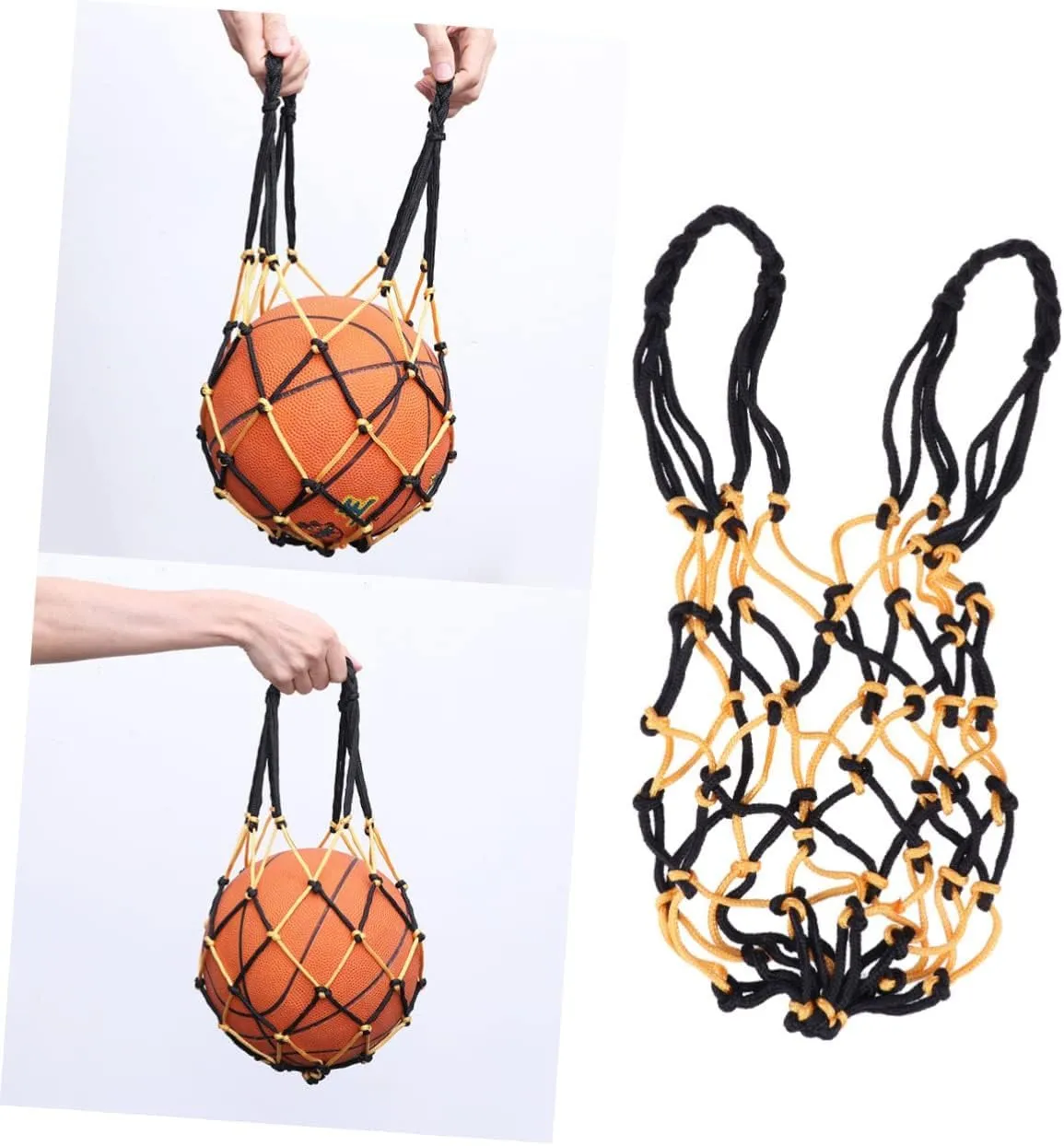BESPORTBLE Nylon Soccer Carrier Ball Bag Soft Fleece Dust Draw Bags Chain Net The Tote Bag Draw Mesh Net Travel