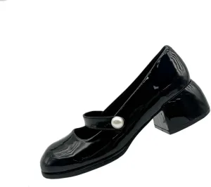 Black Women's ShoesWomen's Thick Soled Thick Heeled ShoesWomen's Low Heeled Formal ShoesSuitable for Ladies to Wear Casual Shoes for Daily Shopping or Parties