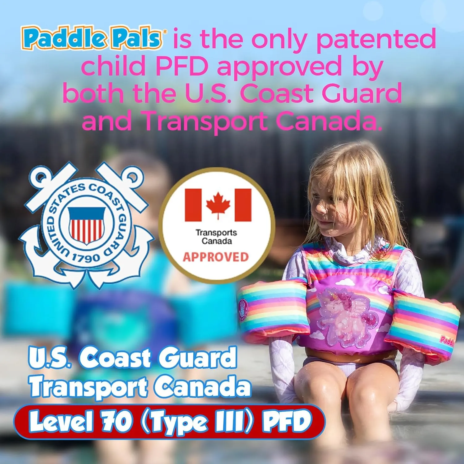 Body Glove Paddle Pals Motion Life Jackets - The Safest Patented U.S. Coast Guard Approved Kids Swim Vest 33-55 LBS