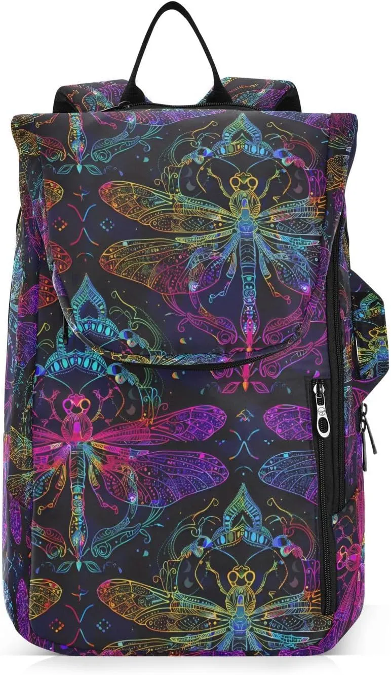 Boho Dragonflies Tennis Bags Holds 2 Rackets Tennis Backpack Holds Squash Badminton Pickleball for Men Women Sport Bag